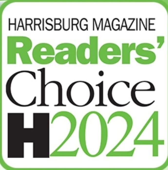 Harrisburg Magazine Readers' Choice 2024 award badge — voted by Central PA residents and won by Lawns Plants & Pests LLC