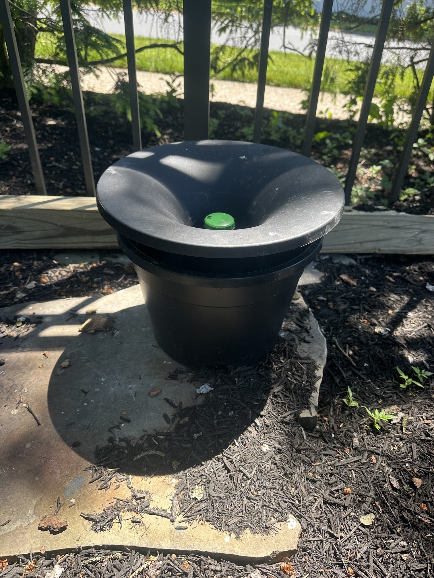 In2Care mosquito control station installed in a Central PA backyard to target Asian tiger mosquitoes