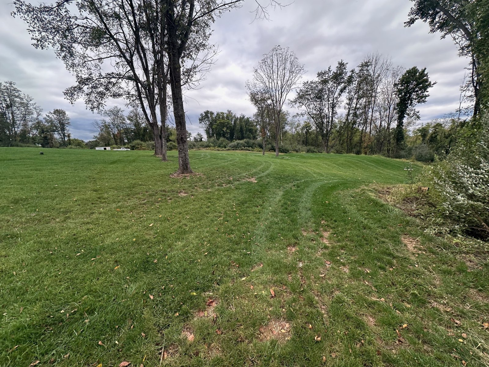 Thick, evenly striped turf on a Central PA property