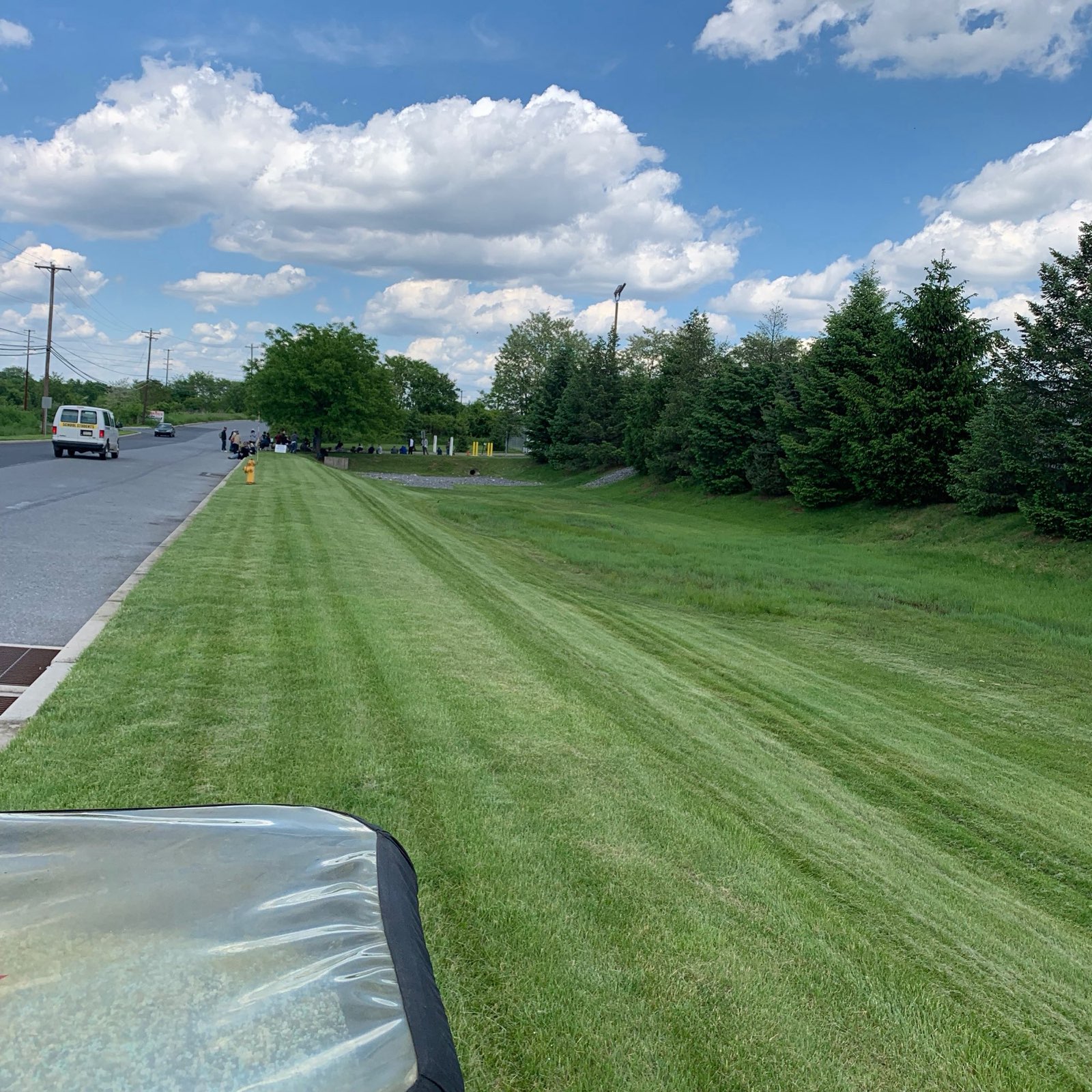 Thick, evenly striped turf on a Central PA property