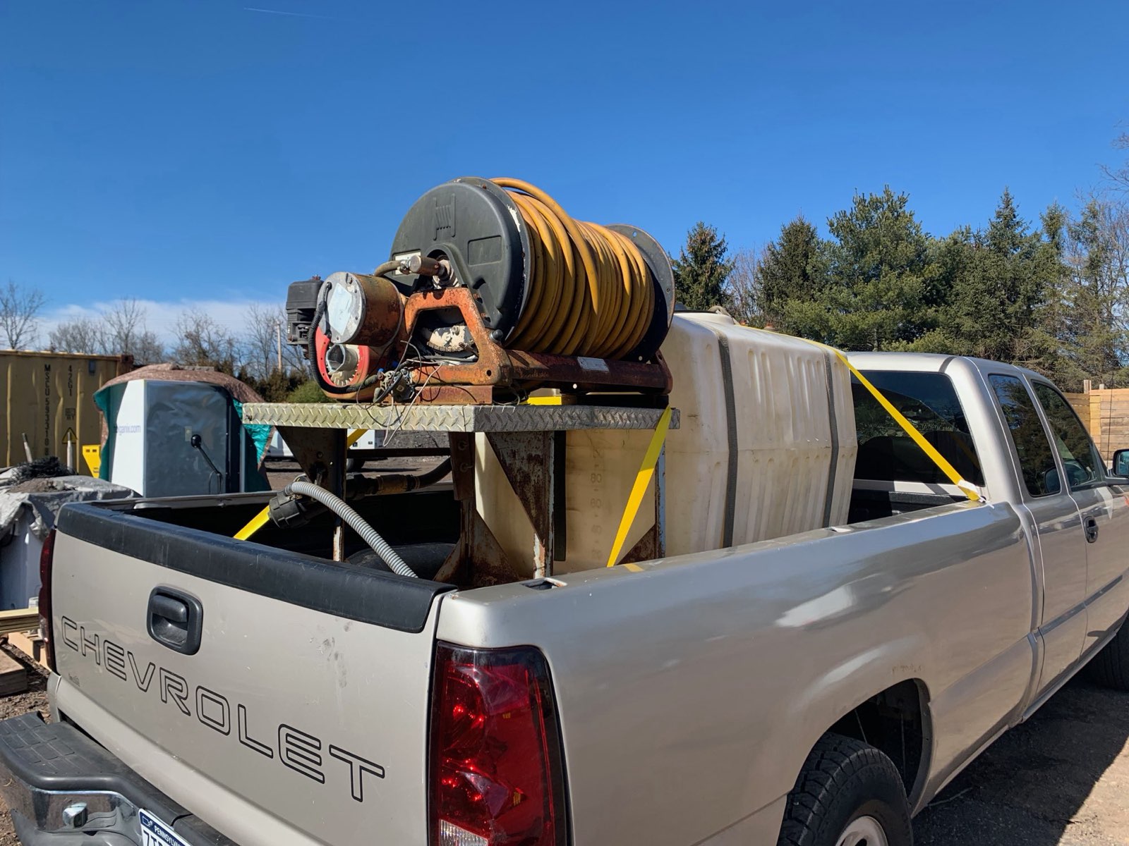 Truck-mounted spray tank and hose reel in Central PA